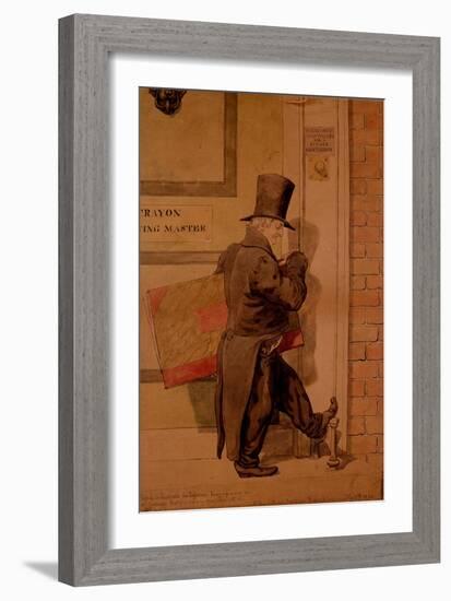 Sketch to Illustrate the Passions - Insignificance or Self Contempt, 1854-Richard Dadd-Framed Premium Giclee Print