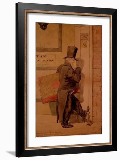 Sketch to Illustrate the Passions - Insignificance or Self Contempt, 1854-Richard Dadd-Framed Premium Giclee Print