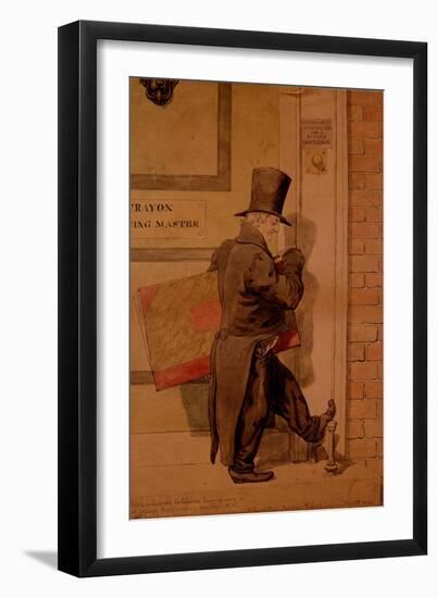 Sketch to Illustrate the Passions - Insignificance or Self Contempt, 1854-Richard Dadd-Framed Premium Giclee Print