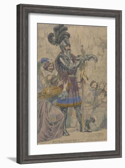 Sketch to Illustrate the Passions: Pride, C.1853-55 (W/C, Pen and Graphite on Paper)-Richard Dadd-Framed Giclee Print