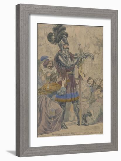 Sketch to Illustrate the Passions: Pride, C.1853-55 (W/C, Pen and Graphite on Paper)-Richard Dadd-Framed Giclee Print