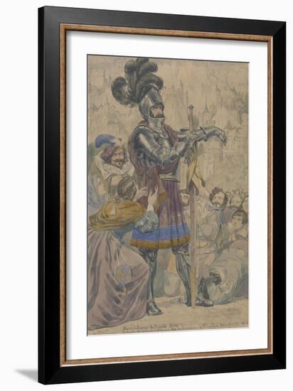 Sketch to Illustrate the Passions: Pride, C.1853-55 (W/C, Pen and Graphite on Paper)-Richard Dadd-Framed Giclee Print