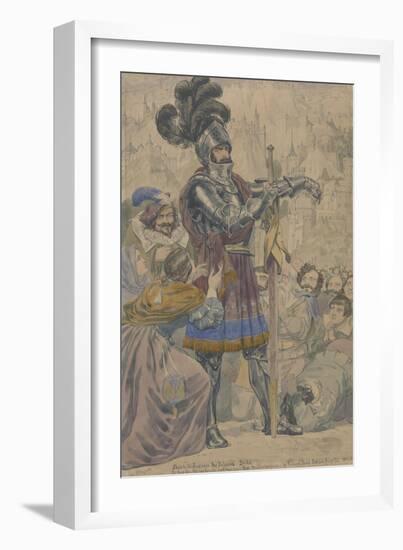 Sketch to Illustrate the Passions: Pride, C.1853-55 (W/C, Pen and Graphite on Paper)-Richard Dadd-Framed Giclee Print