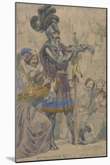 Sketch to Illustrate the Passions: Pride, C.1853-55 (W/C, Pen and Graphite on Paper)-Richard Dadd-Mounted Giclee Print