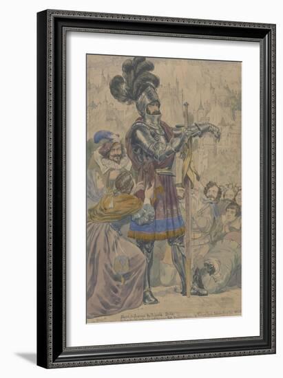 Sketch to Illustrate the Passions: Pride, C.1853-55 (W/C, Pen and Graphite on Paper)-Richard Dadd-Framed Giclee Print