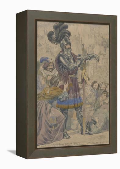 Sketch to Illustrate the Passions: Pride, C.1853-55 (W/C, Pen and Graphite on Paper)-Richard Dadd-Framed Premier Image Canvas