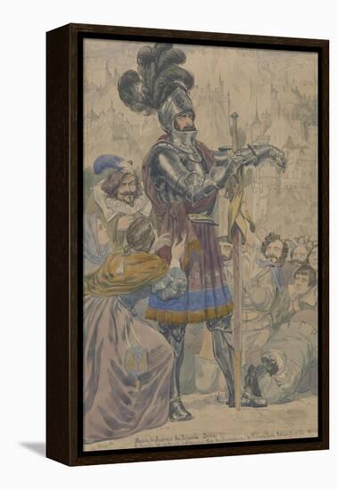 Sketch to Illustrate the Passions: Pride, C.1853-55 (W/C, Pen and Graphite on Paper)-Richard Dadd-Framed Premier Image Canvas