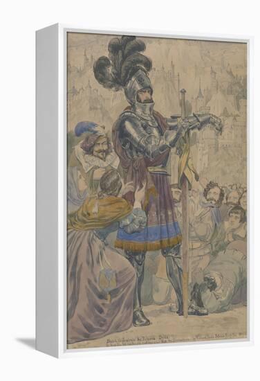 Sketch to Illustrate the Passions: Pride, C.1853-55 (W/C, Pen and Graphite on Paper)-Richard Dadd-Framed Premier Image Canvas
