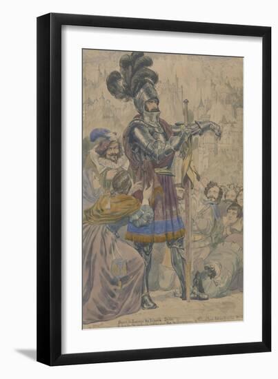 Sketch to Illustrate the Passions: Pride, C.1853-55 (W/C, Pen and Graphite on Paper)-Richard Dadd-Framed Premium Giclee Print