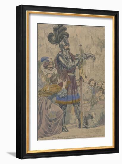 Sketch to Illustrate the Passions: Pride, C.1853-55 (W/C, Pen and Graphite on Paper)-Richard Dadd-Framed Premium Giclee Print