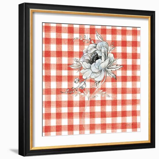 Sketchbook Garden VIII Red Checker-Danhui Nai-Framed Art Print