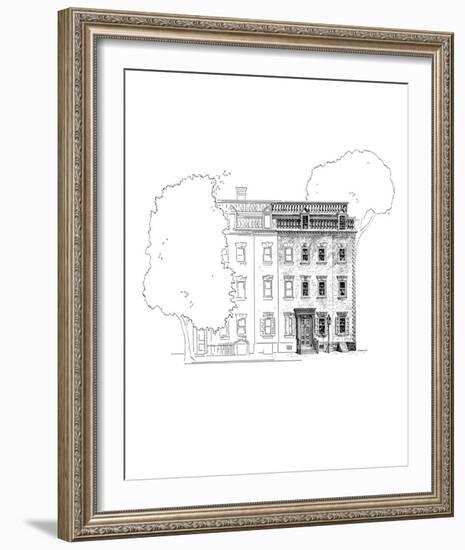 Sketchbook Townhouse-School of Padua-Framed Giclee Print