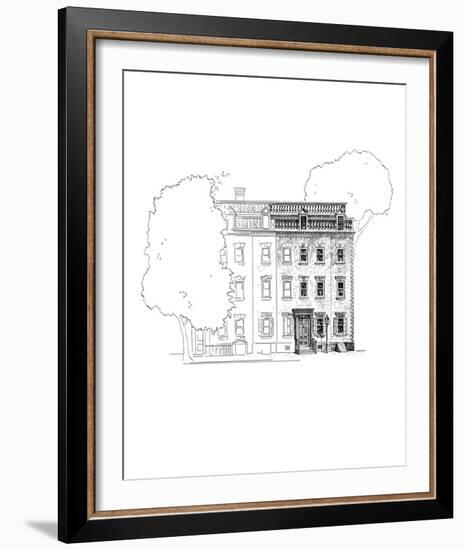 Sketchbook Townhouse-School of Padua-Framed Giclee Print