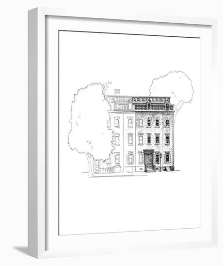 Sketchbook Townhouse-School of Padua-Framed Giclee Print