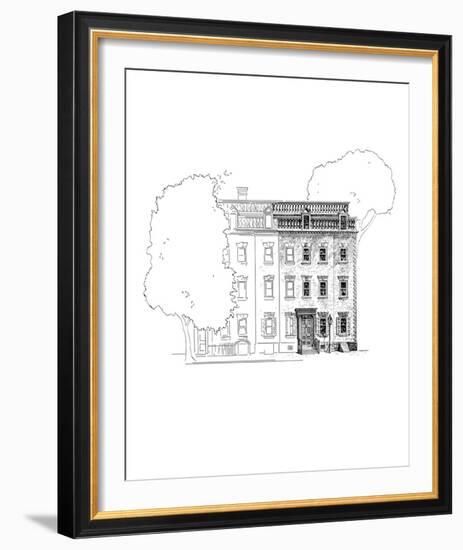 Sketchbook Townhouse-School of Padua-Framed Giclee Print