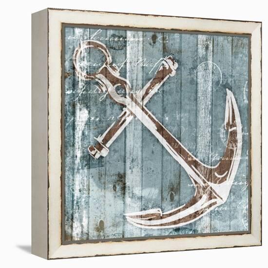 Sketched Anchor-OnRei-Framed Stretched Canvas