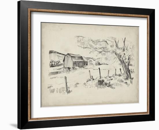 Sketched Barn View II-Jennifer Parker-Framed Art Print