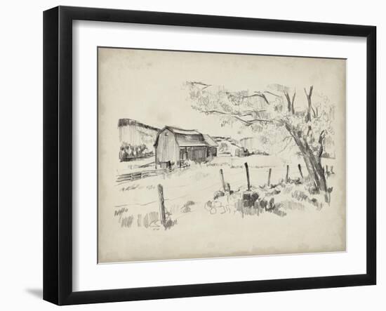 Sketched Barn View II-Jennifer Parker-Framed Art Print
