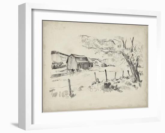 Sketched Barn View II-Jennifer Parker-Framed Art Print