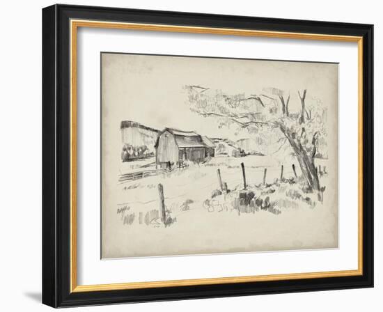 Sketched Barn View II-Jennifer Parker-Framed Art Print