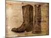 Sketched Boots-OnRei-Mounted Art Print