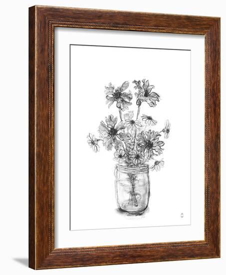 Sketched Floral - Thrive-Manny Woodard-Framed Giclee Print