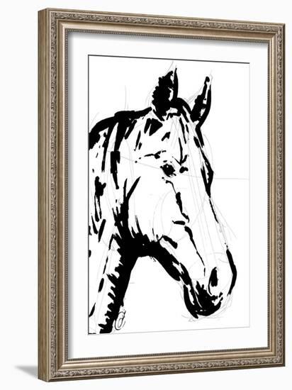 Sketched horse-OnRei-Framed Art Print