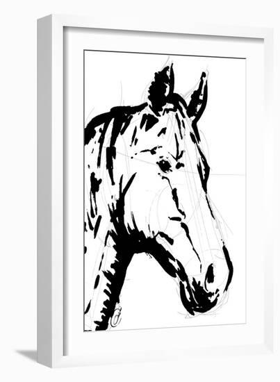 Sketched horse-OnRei-Framed Art Print