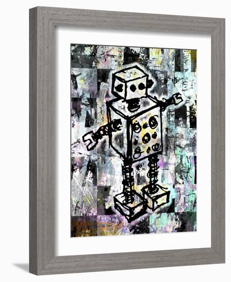 Sketched Robot Color-Roseanne Jones-Framed Giclee Print