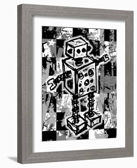 Sketched Robot-Roseanne Jones-Framed Giclee Print