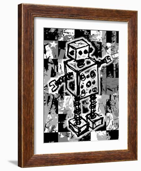 Sketched Robot-Roseanne Jones-Framed Giclee Print