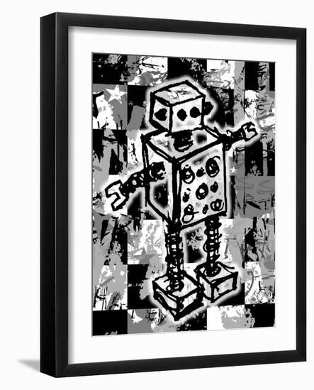 Sketched Robot-Roseanne Jones-Framed Giclee Print