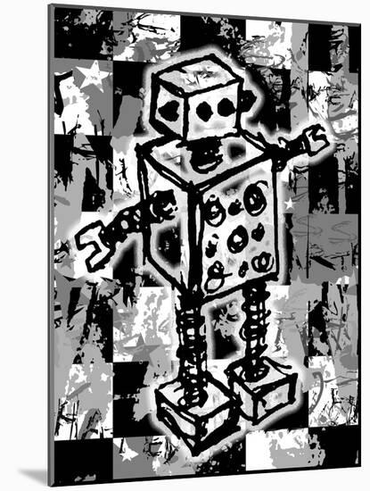 Sketched Robot-Roseanne Jones-Mounted Giclee Print
