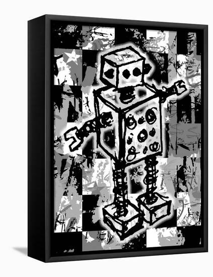 Sketched Robot-Roseanne Jones-Framed Premier Image Canvas
