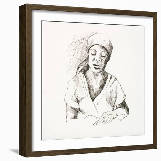 Sketched Woman I-Jane Slivka-Framed Art Print