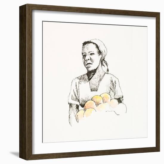 Sketched Woman II-Jane Slivka-Framed Art Print