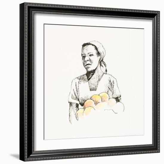 Sketched Woman II-Jane Slivka-Framed Art Print