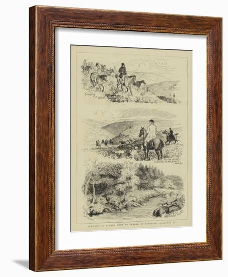 Sketches at a Deer Hunt on Exmoor-Randolph Caldecott-Framed Giclee Print