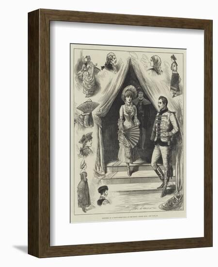 Sketches at a Fancy-Dress Ball at the Royal Albert Hall-Henry Stephen Ludlow-Framed Giclee Print