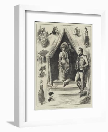 Sketches at a Fancy-Dress Ball at the Royal Albert Hall-Henry Stephen Ludlow-Framed Giclee Print