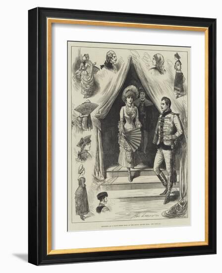 Sketches at a Fancy-Dress Ball at the Royal Albert Hall-Henry Stephen Ludlow-Framed Giclee Print