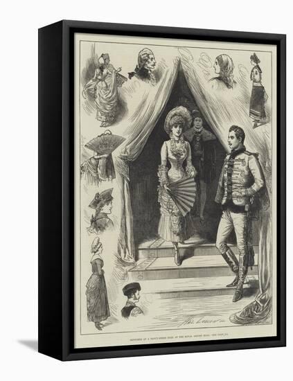 Sketches at a Fancy-Dress Ball at the Royal Albert Hall-Henry Stephen Ludlow-Framed Premier Image Canvas