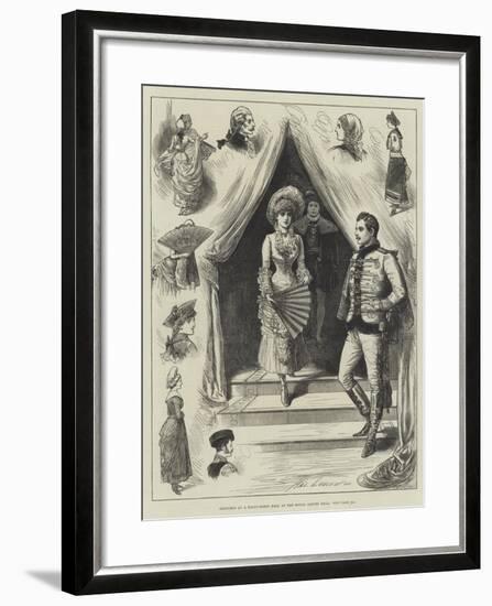Sketches at a Fancy-Dress Ball at the Royal Albert Hall-Henry Stephen Ludlow-Framed Giclee Print
