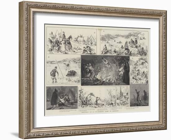 Sketches at a Pig-Sticking Camp in Morocco-Gabriel Nicolet-Framed Giclee Print