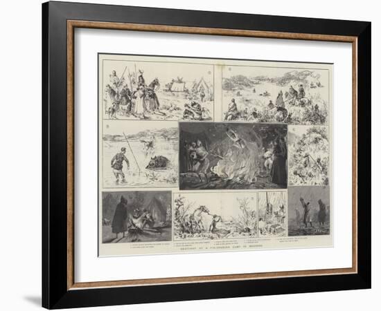 Sketches at a Pig-Sticking Camp in Morocco-Gabriel Nicolet-Framed Giclee Print
