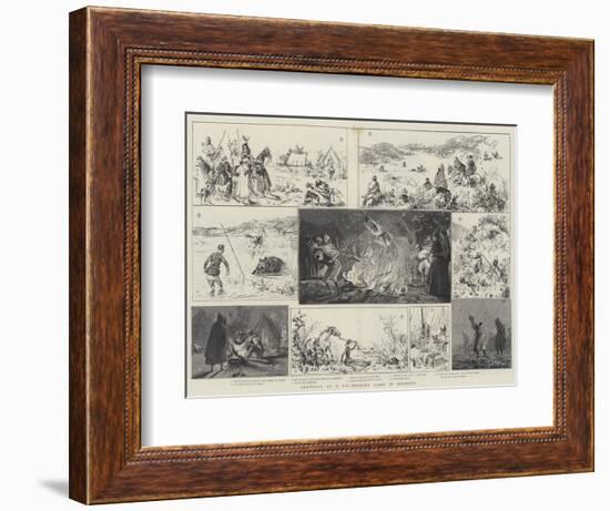 Sketches at a Pig-Sticking Camp in Morocco-Gabriel Nicolet-Framed Giclee Print