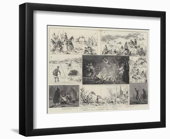 Sketches at a Pig-Sticking Camp in Morocco-Gabriel Nicolet-Framed Giclee Print