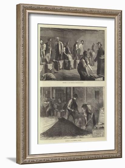 Sketches at a Tea Warehouse-null-Framed Giclee Print