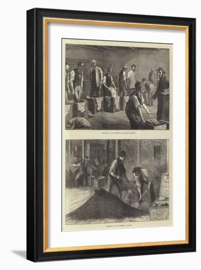 Sketches at a Tea Warehouse-null-Framed Giclee Print