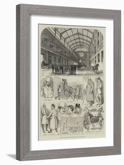 Sketches at Aldridge's Horse Repository, St Martin'S-Lane-Frank Watkins-Framed Giclee Print